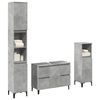 vidaXL Bathroom Furniture Set Concrete Gray Engineered wood, metal Medium