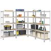 vidaXL 5-Layer Heavy-duty Shelves 4 pcs Silver Steel&Engineered Wood