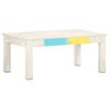 vidaXL Coffee Table White Solid mango wood Medium Decorative Inlays