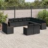 vidaXL Garden Sofa Set Black