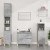 vidaXL Bathroom Cabinet Concrete Grey Engineered Wood, Solid Eucalyptus Wood