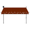 vidaXL Retractable Awning Orange and Brown