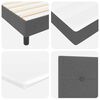 vidaXL Box Spring Bed with Mattress Dark grey 78.74 x 78.74 in Fabric