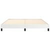 vidaXL Bed Frame White Faux leather, plywood, engineered wood King