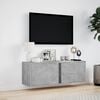 vidaXL TV Wall Cabinet Concrete Grey Engineered Wood 39.4 in