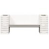 vidaXL Planter Bench White Solid pine wood Medium Planters