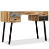 vidaXL Writing Desk Reclaimed Wood Reclaimed Teak, Steel 43.3 in desk