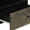 vidaXL TV Cabinet Black Solid Mango Wood Medium TV Cabinet Rectangular
