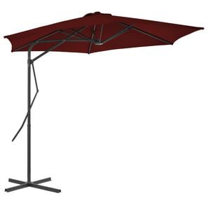 vidaXL Garden Parasol Bordeaux Red Fabric Medium Rotatable