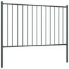 vidaXL Fence Panel with Posts Powder-coated Steel 5.6x4.1' Anthracite