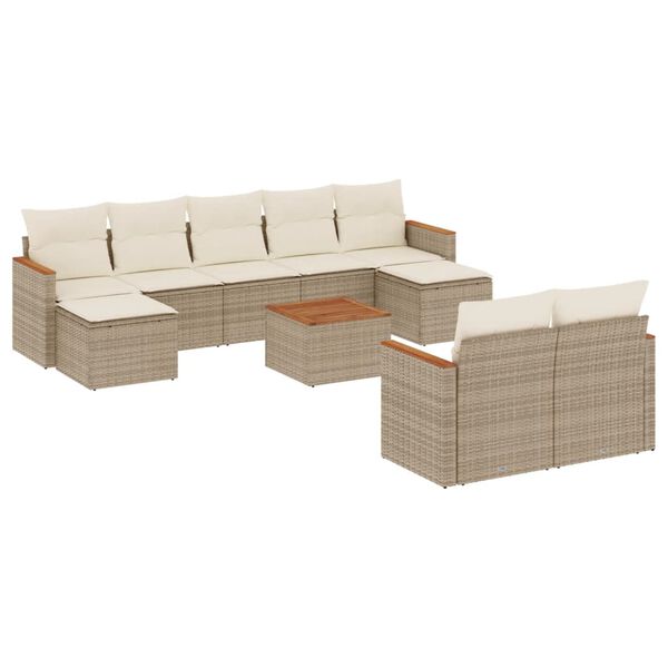 vidaXL Garden Sofa Set Beige