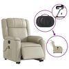 vidaXL Electric Stand Up Massage Recliner Chair Cream
