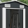 vidaXL Garden Shed Anthracite Galvanized steel Standard Durable