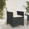vidaXL Reclining Garden Chair Black PE rattan Standard