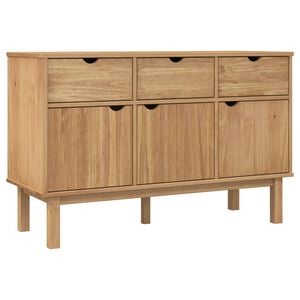 vidaXL Sideboard Natural Pine Solid pine wood, engineered wood Medium