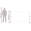 vidaXL Side Awning Cream screen, Grey stand