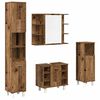 vidaXL Bathroom Furniture Set Old Wood Engineered wood, glass Large
