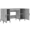 vidaXL Desk Concrete grey Engineered wood, iron, zinc alloy Medium Desk