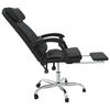 vidaXL Massage Office Chair Black Faux leather, metal, plywood Standard