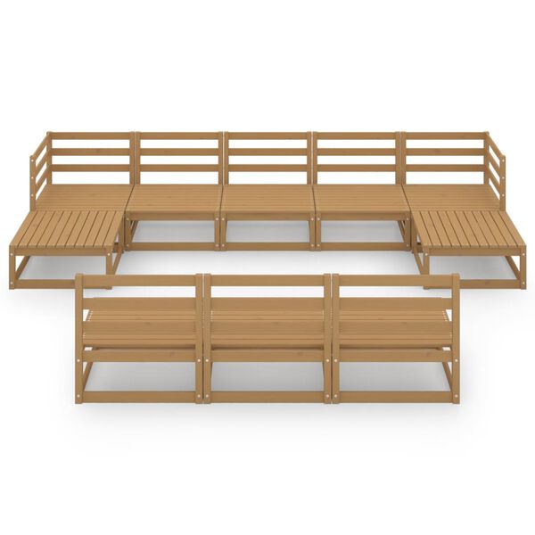 vidaXL Garden Lounge Set Honey brown Solid pinewood Large Modular