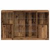 vidaXL LED Sideboard Old Wood 64.17 x 14.57 x 39.37 in Engineered Wood