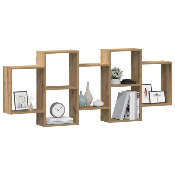 vidaXL Wall Shelf Artisian Oak 62.6x7.1x25.6" Engineered Wood