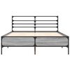 vidaXL Bed Frame Gray Sonoma Engineered wood, metal, plywood