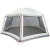 vidaXL Pool Tent with Removable Fly & Mesh Walls Grey 201.6x180.3"