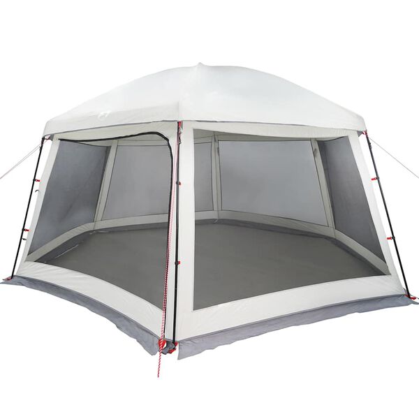 vidaXL Pool Tent with Removable Fly & Mesh Walls Grey 201.6x180.3"