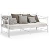 vidaXL Pull-out Sofa Bed Frame without Mattress White Metal 90 x 78.7 "