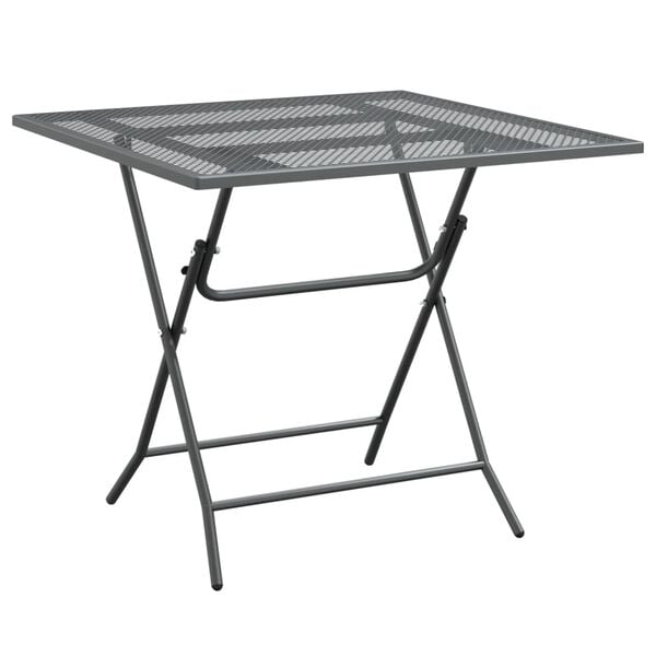 vidaXL Garden Table Anthracite Expanded metal mesh Large Durable