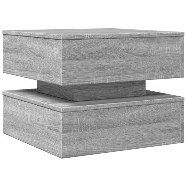 vidaXL Coffee Table Grey Sonoma Engineered wood 19.7x19.7x15.7 in