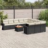 vidaXL Garden Sofa Set Black