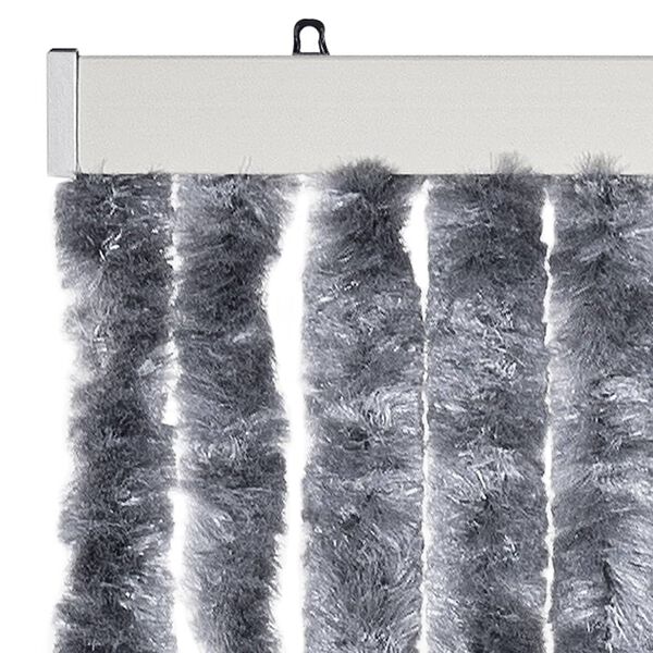vidaXL Insect Curtain Silver 35.4x78.7" Chenille