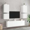 vidaXL TV Wall Cabinet Set of 2 White Engineered Wood Medium