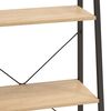 vidaXL Standing Shelf Light brown and black Engineered wood and steel
