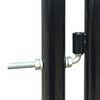 vidaXL Black Single Door Fence Gate 39.4x68.9"
