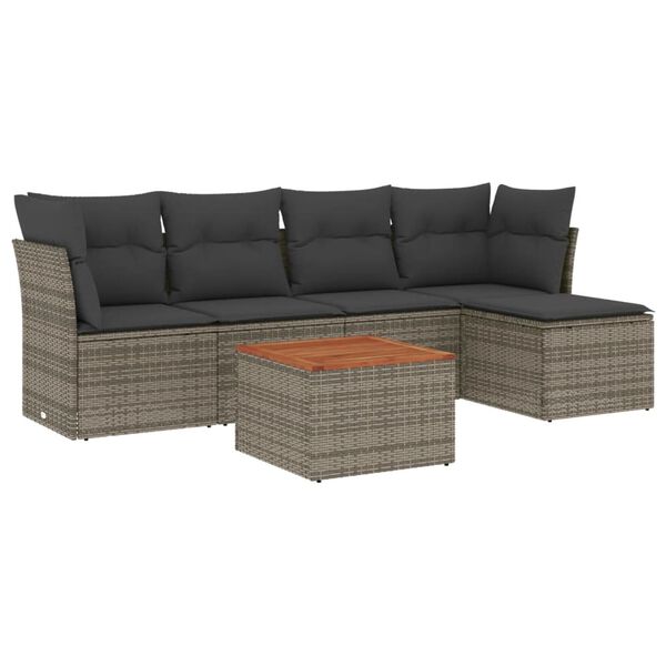 vidaXL Garden Sofa Set Grey
