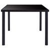 vidaXL Dining Set Black Tempered glass, metal, faux leather Large