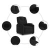 vidaXL Recliner Chair Black Fabric