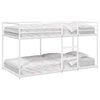 vidaXL Bunk Bed White Steel, mesh fabric 100 x 78.7 in mattress size