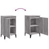 vidaXL Bedside Cabinet Set of 2 Grey sonoma Engineered wood, metal