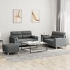 vidaXL Sofa Set Dark Grey Fabric (100% polyester), metal, plywood Large