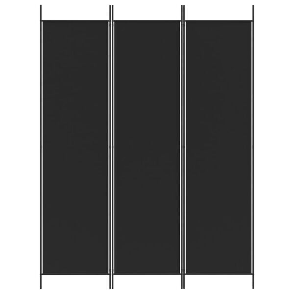vidaXL 3-Panel Room Divider Black 59.1"x78.7" Fabric
