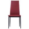 vidaXL Kitchen Dining Set Wine Red Tempered Glass, Iron, Faux Leather, Wood
