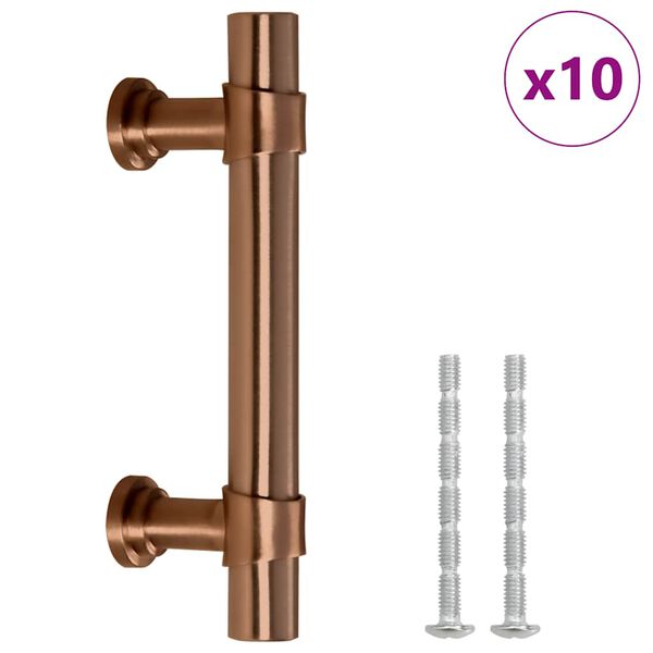 vidaXL Cabinet Handle Set of 10 Bronze Stainless Steel Small Durable