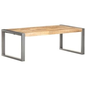 vidaXL Coffee Table Gray Rough Mango Wood Medium Durable Coffee Table
