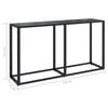 vidaXL Console Table Black Tempered glass, powder-coated steel