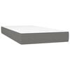 vidaXL Box Spring Bed with Mattress Dark Gray 39.4"x74.8" Twin Fabric