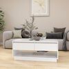 vidaXL Coffee Table White Engineered Wood Coffee Table Rectangular